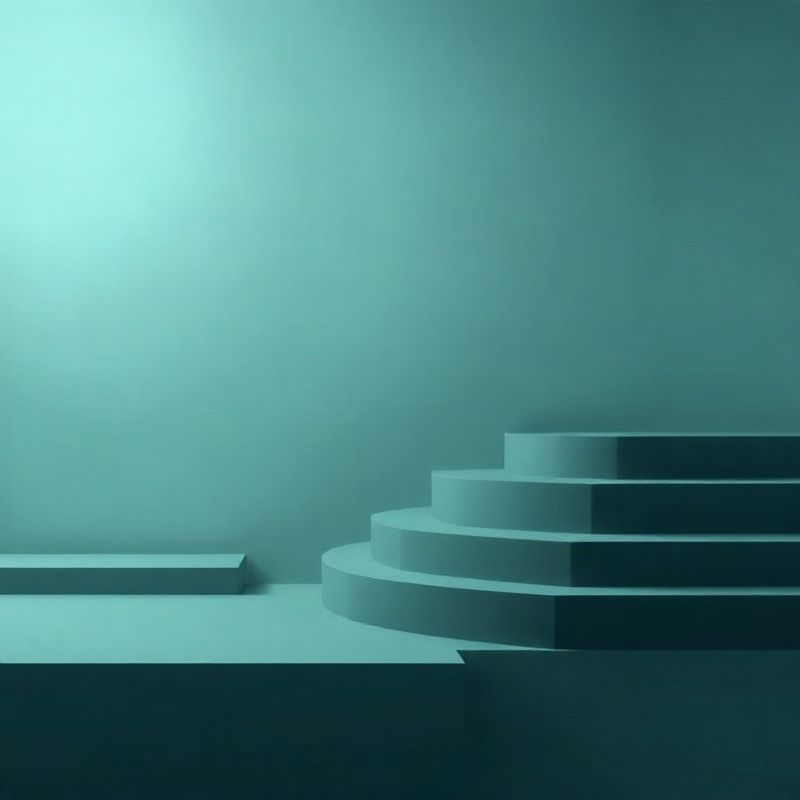 Abstrakte Grafik in Teal- und Slate-Tönen als Sinnbild für gestaffelte Pläne